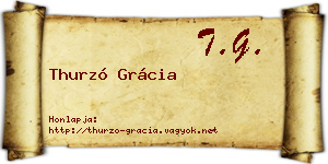 Thurzó Grácia névjegykártya