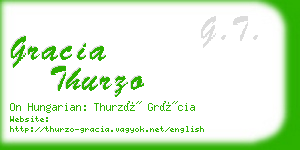 gracia thurzo business card
